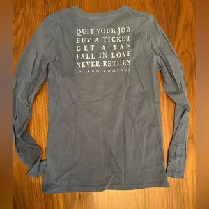 island company quit your job long sleeve shirt